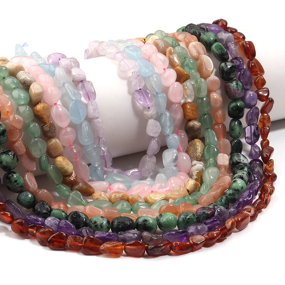 5-10mm Natural Irregular Stone Beads Agates Opal Jade Loose Spacer Beads For Making Jewelry DIY Bracelets Necklace Accessories