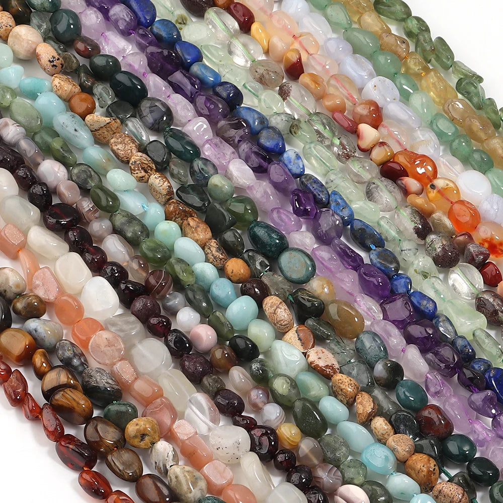 5-10mm Natural Irregular Stone Beads Agates Opal Jade Loose Spacer Beads For Making Jewelry DIY Bracelets Necklace Accessories