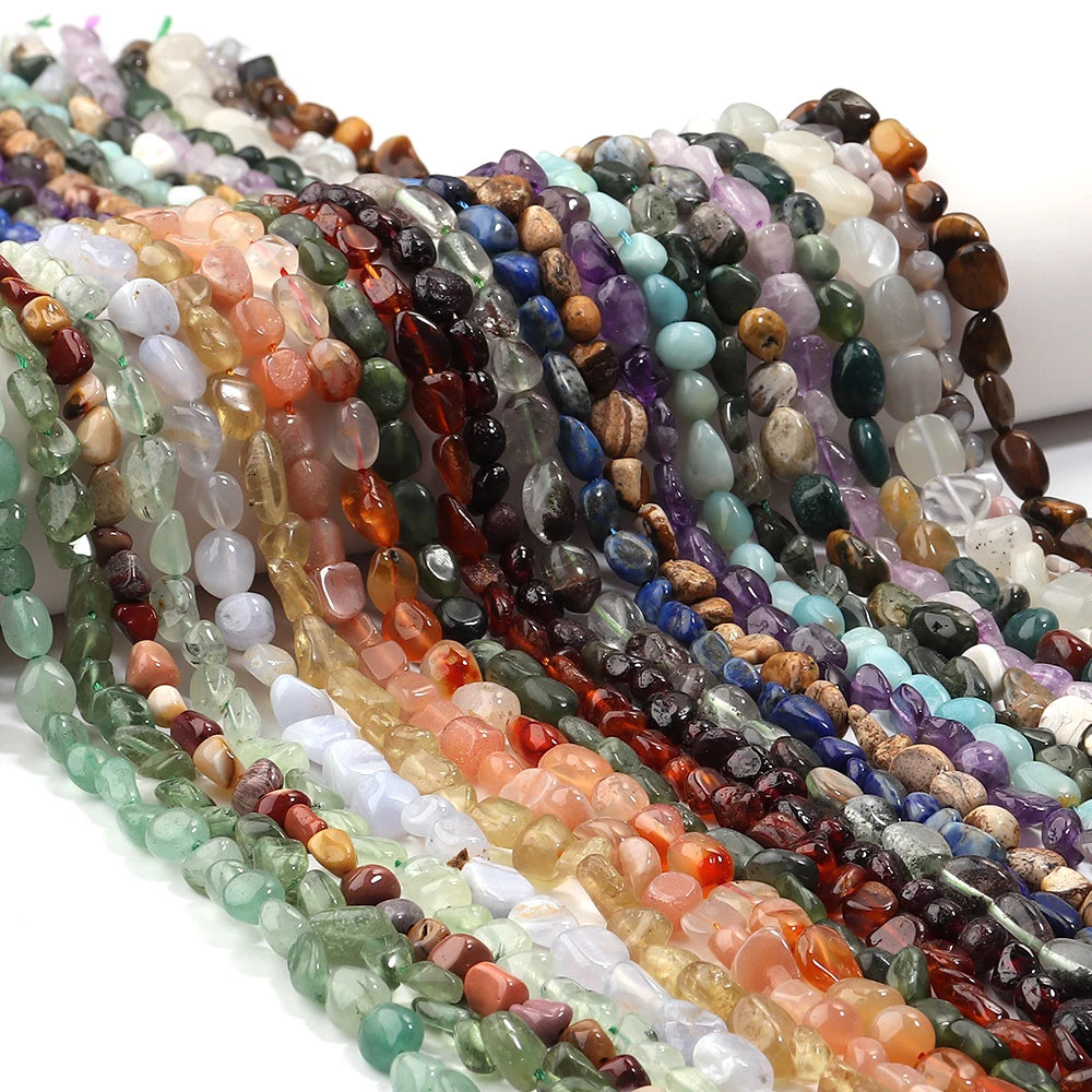 5-10mm Natural Irregular Stone Beads Agates Opal Jade Loose Spacer Beads For Making Jewelry DIY Bracelets Necklace Accessories