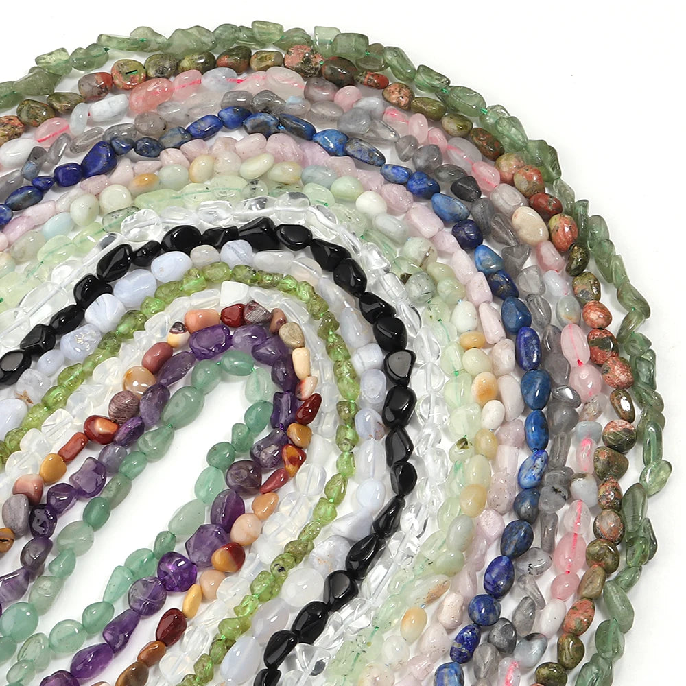 5-10mm Natural Irregular Stone Beads Agates Opal Jade Loose Spacer Beads For Making Jewelry DIY Bracelets Necklace Accessories